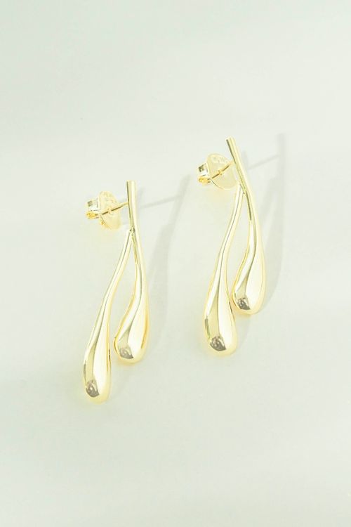 Brinco Duplo Gota Alongada