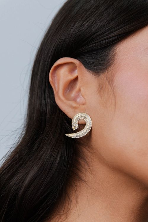 Brinco Espiral Cravejado