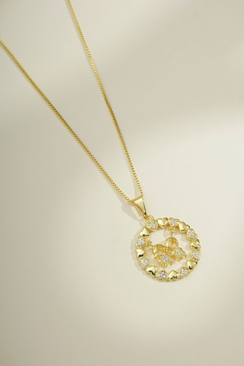 Colar Corações Com Menino E Menina