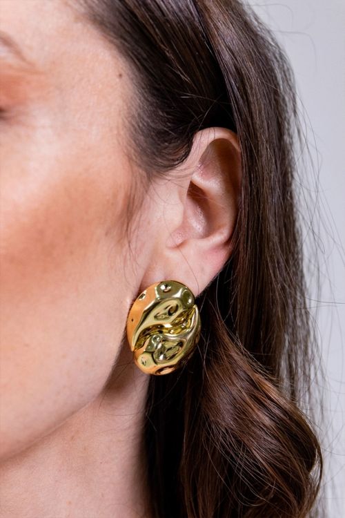 Brinco Orgânico Duas Gotas Marteladas