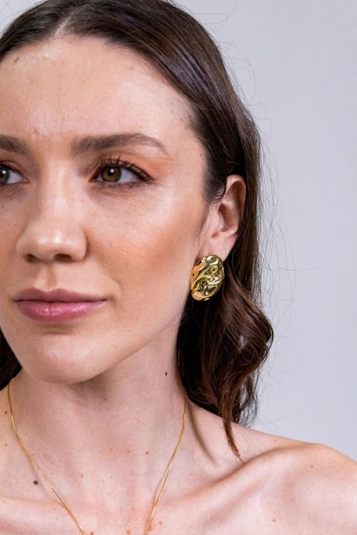 Brinco Orgânico Duas Gotas Marteladas