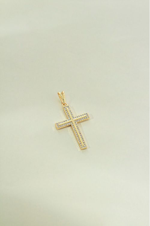 Pingente Crucifixo Cravejado