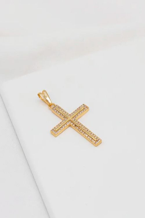 Pingente Crucifixo Cravejado