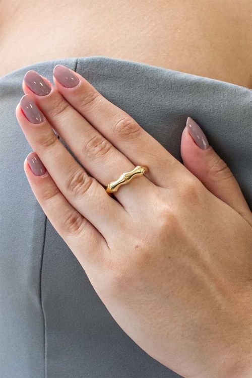 Anel Ajustável Liso Com Detalhes