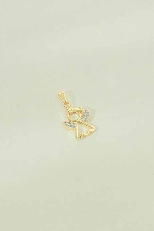 Pingente Anjo Da Guarda Cravejado Zircônias