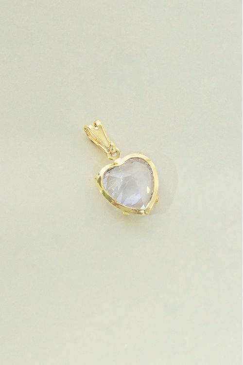 Pingente Coração Zircônia