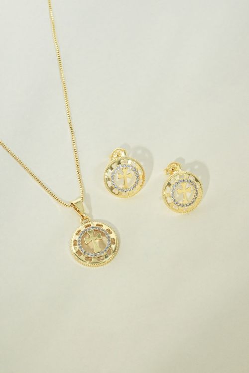 Conjunto Redondo Com Cruz
