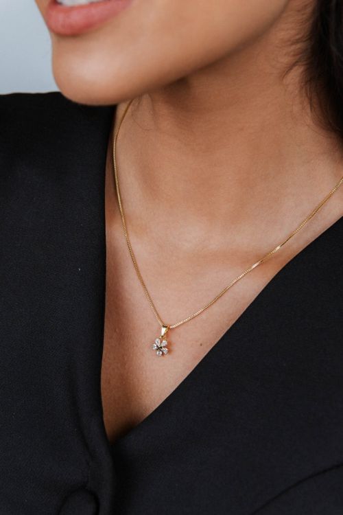 Conjunto Flor Em Zircônias