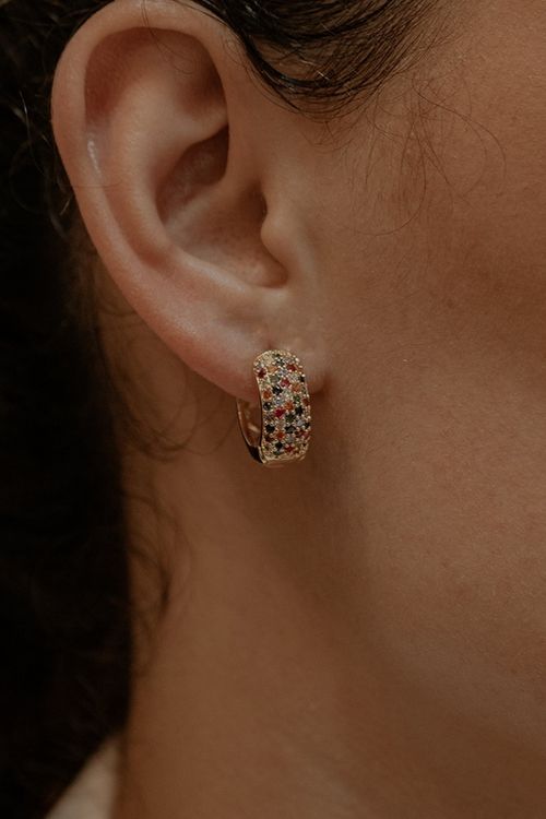 Brinco Argola Click Colorido Médio