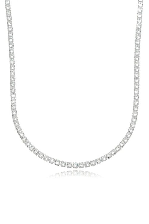 Choker Riviera Cristal Ródio Branco