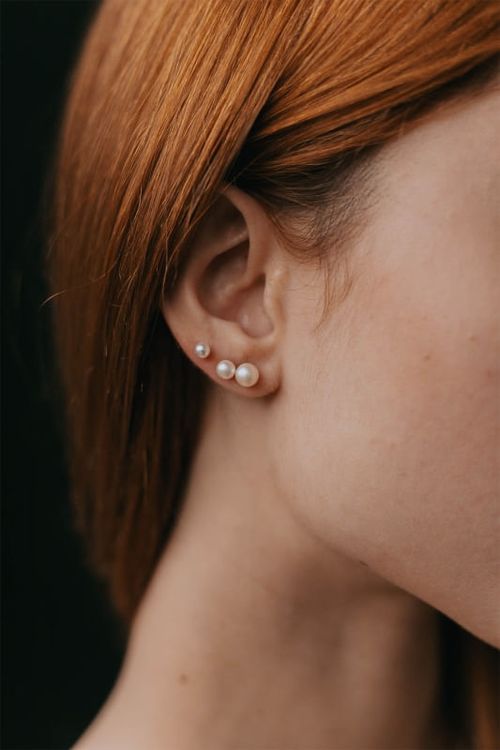 Trio De Brincos Pérolas