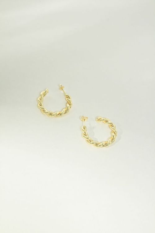 Brinco Argola Trançada Lisa