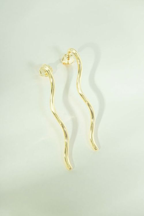 Brinco Linha Ondulada Grande