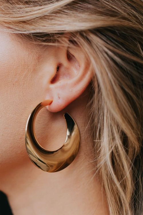 Brinco Argola Meia Lua