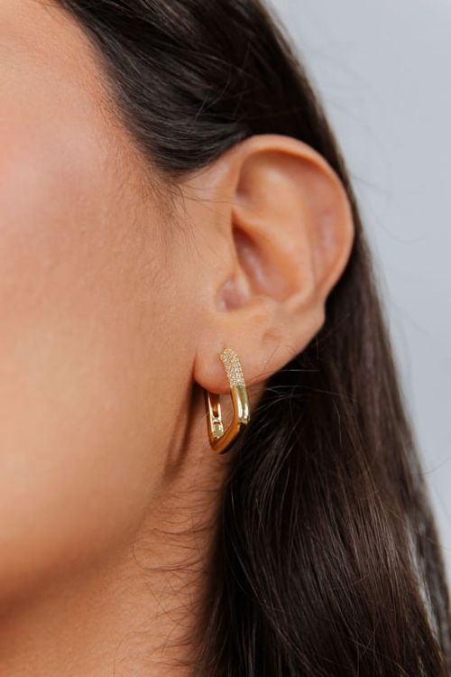 Brinco Argola Click com Micro Zircônias