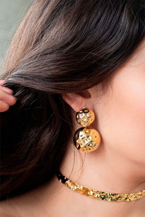 Brinco Esferas Orgânicas Dupla