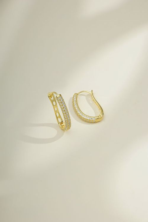 Brinco Argola Click Grande Cravejada