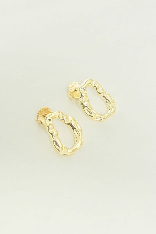 Brinco Orgânico Pequeno Amassado