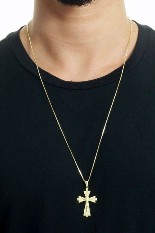 Pingente Cruz Fosco Com Jesus4d