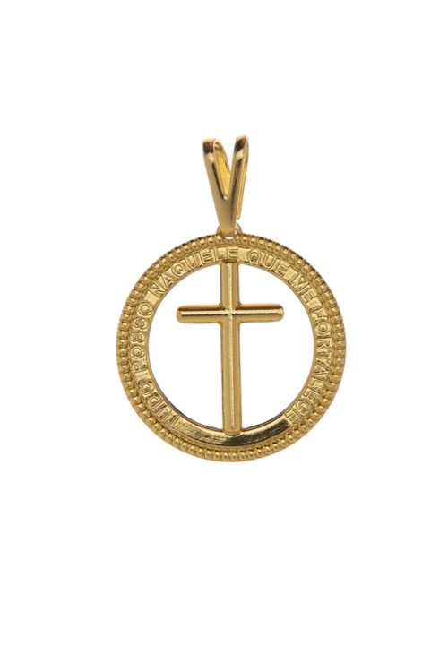 Pingente Cruz Redondo Vazado