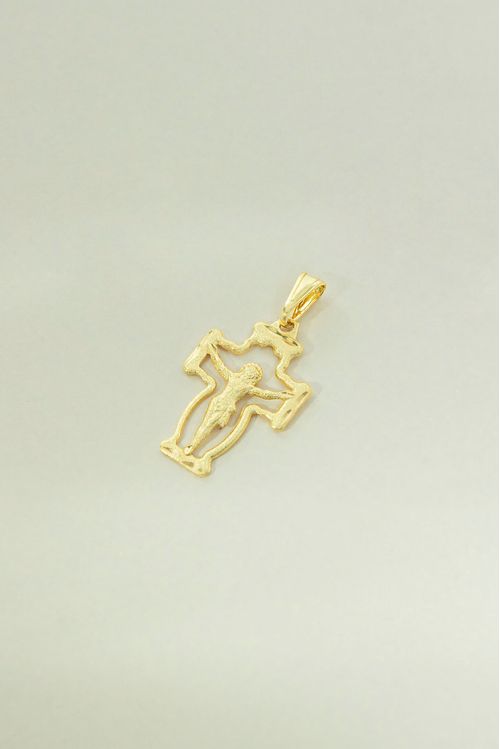 Pingente Cruz Com Jesus Fosco