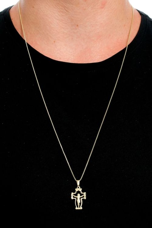 Pingente Cruz Com Jesus Fosco