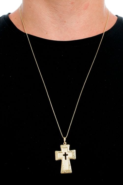 Pingente Pai Nosso Com Cruz Vazado