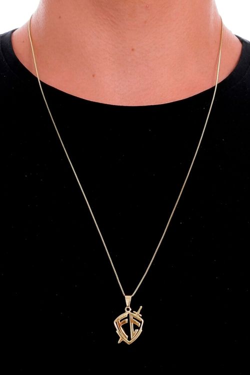 Pingente Escudo Da Fé Vazado