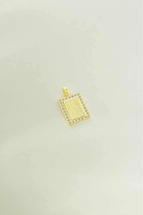 Pingente Sagrado Coração De Jesus Cravejado