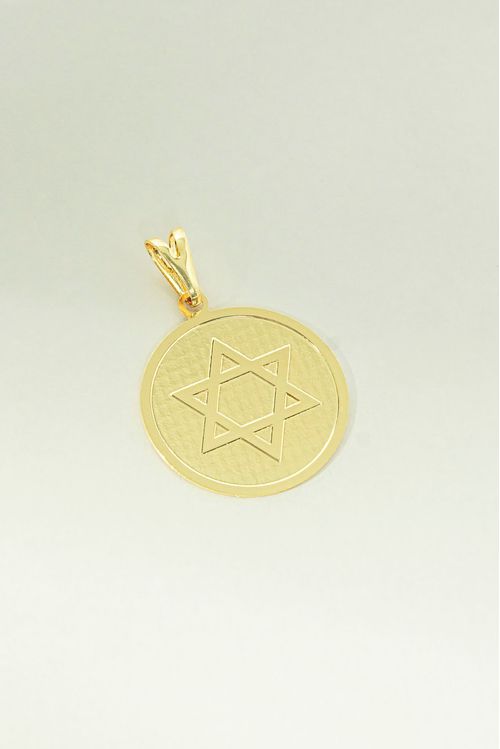 Pingente Estrela De Davi Redondo