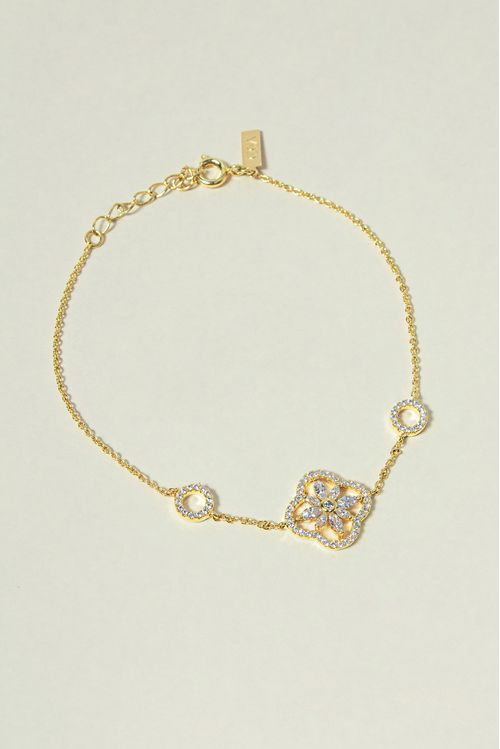 Pulseira Flor Navete Zircônia