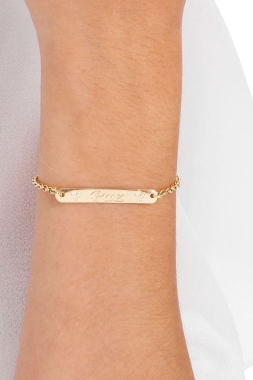 Pulseira Paz Em Elo Português