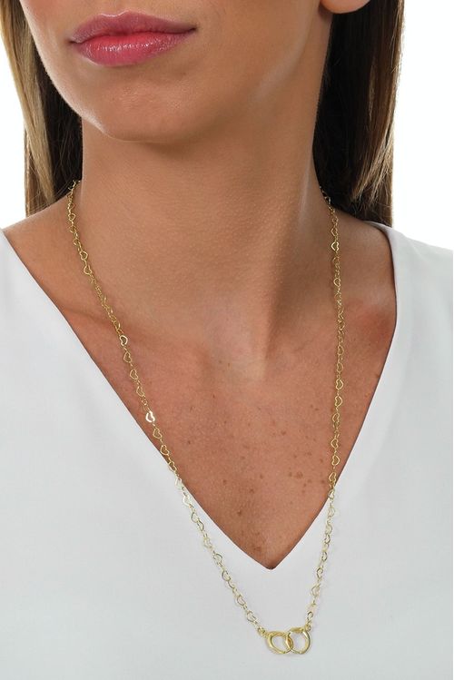 Corrente De Máscara Elos Coração 60cm