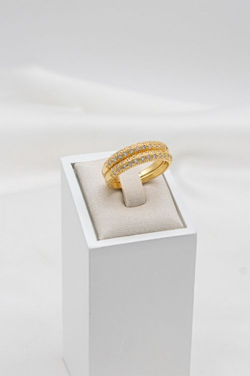 Anel Aparador Cravejado Zircônias