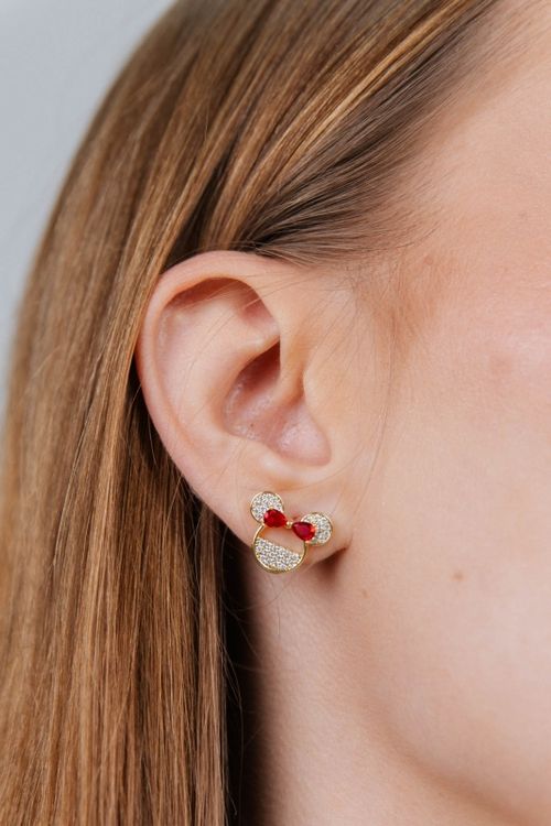 Brinco Minney Cravejado E Laçovermelho