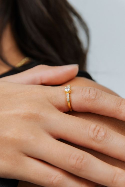 Anel Ponto de Luz Cravejado