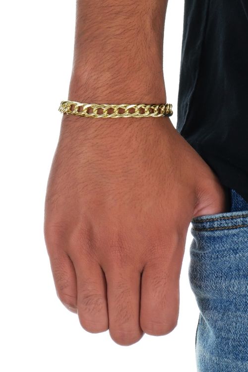 Pulseira Elo Duplo 8Mm Fecho Gaveta Tamanho