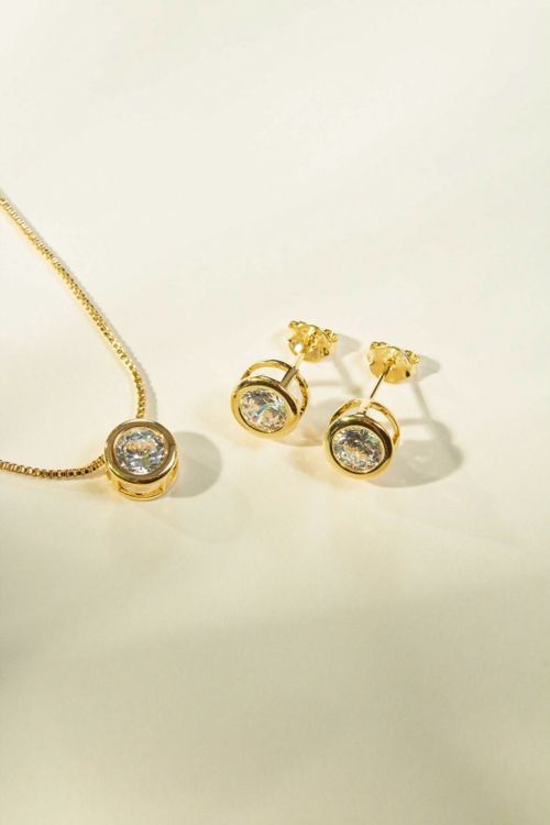 Conjunto Colar E Brinco Pontode Luz