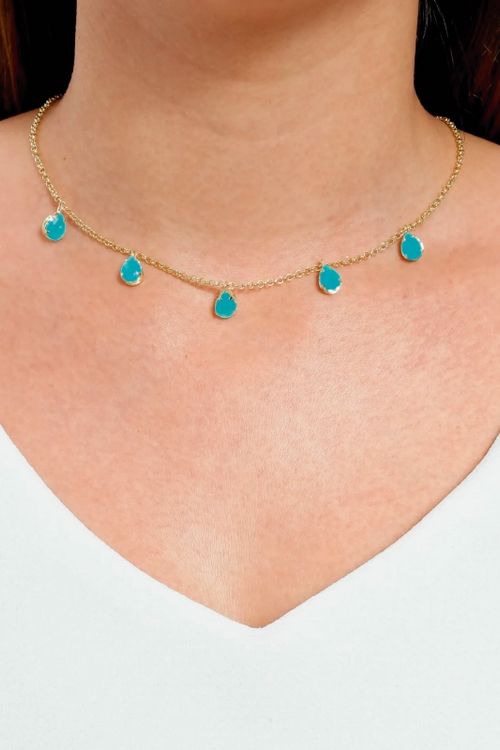 Choker Gotas Azuis