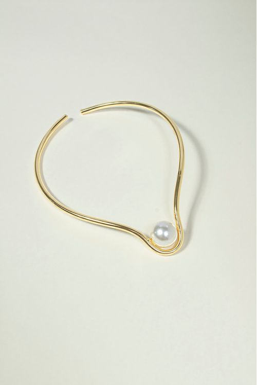 Choker Rígida Com Pérola