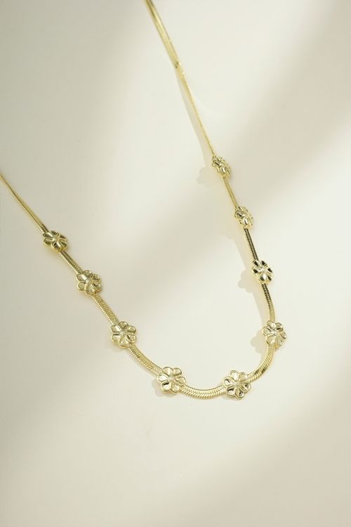 Choker Fita Com Flores
