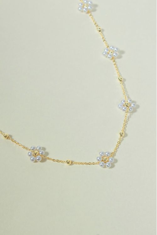 Choker Florzinhas Perolas