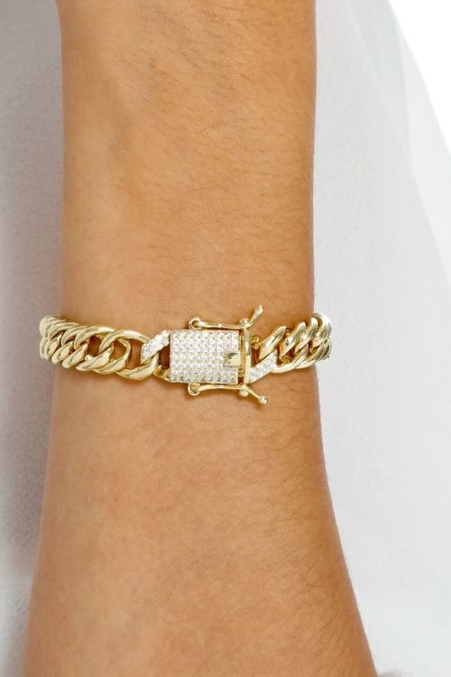 Pulseira Grumet Com Fecho Gaveta Cravejado