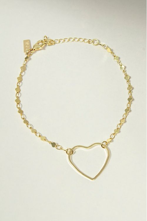Pulseira Coração Central Vazado