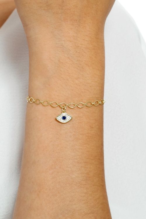 Pulseira Olho Grego Cravejado Zircônia