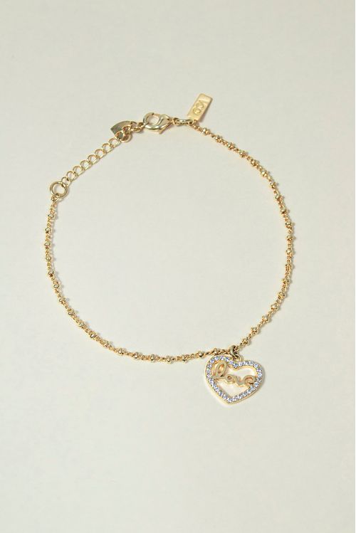 Pulseira Coração Love Cravejado