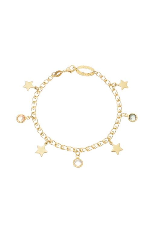 Pulseira Ponto De Luz E Estrela Pendurados