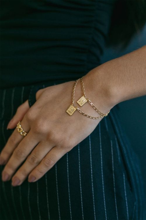 Pulseira Escapulário Nossa Senhora E Sagrado Coração De Jesus