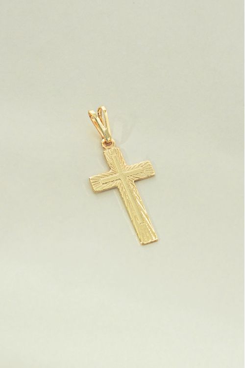 Pingente Crucifixo Com Detalhes Texturizado