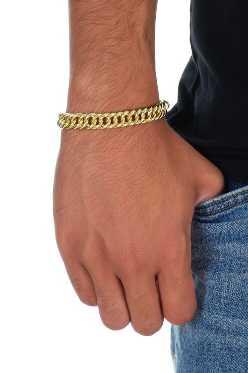Pulseira&nbsp;Grumet&nbsp;Elo Duplo 10mm Com Fecho Gaveta